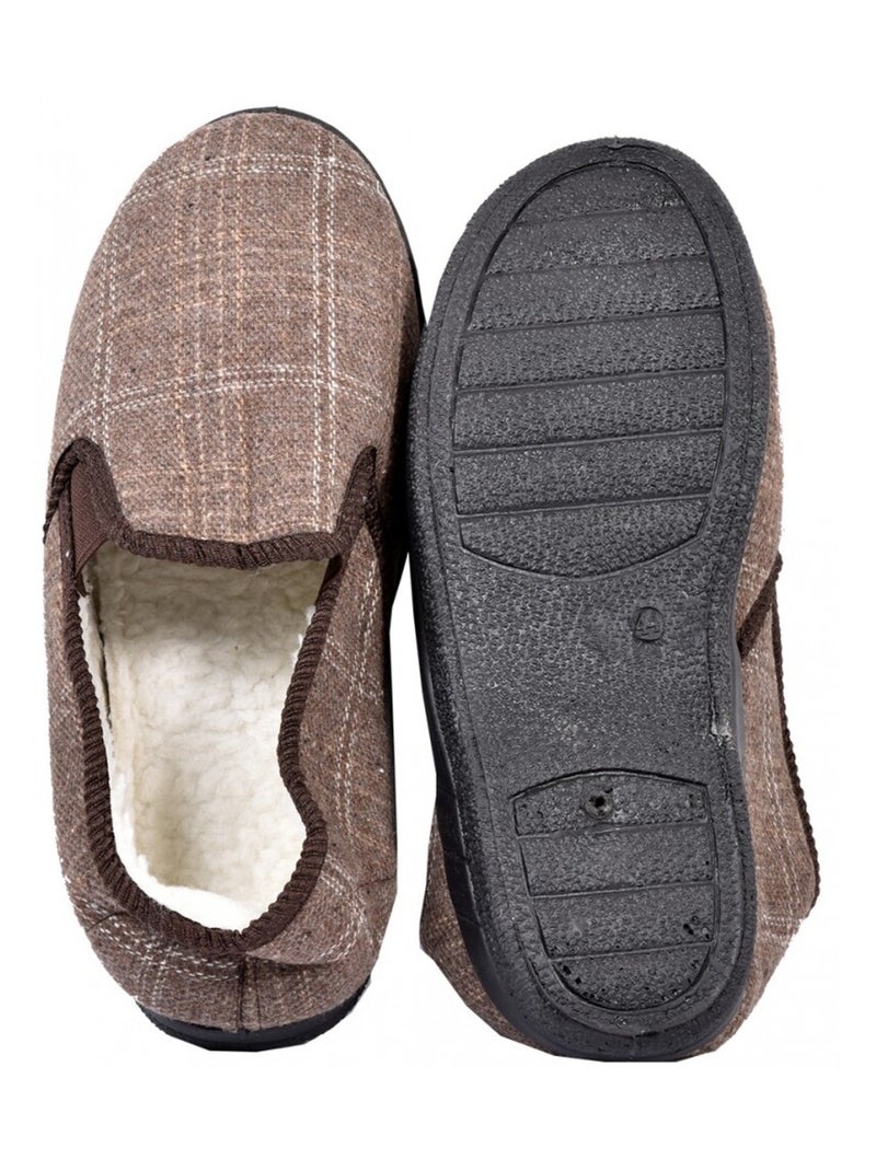 Pantufa homem charentaise premium Castanho - Kiabi