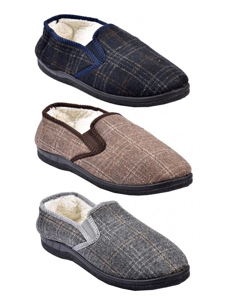 Pantufa homem charentaise premium Castanho - Kiabi