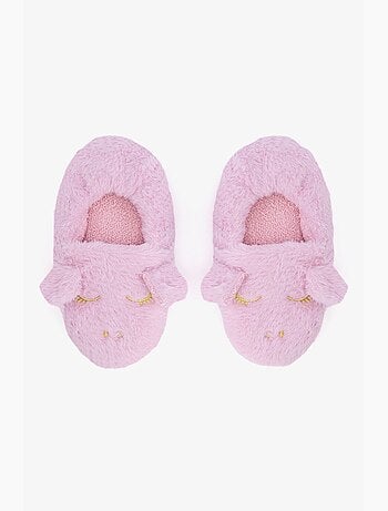 Pantufa infantil com unicórnio bordado penti