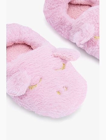 Pantufa infantil com unicórnio bordado penti