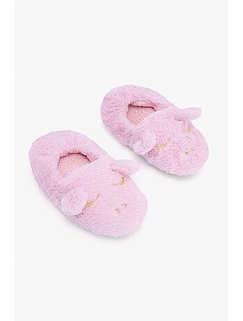 Pantufa infantil com unicórnio bordado penti