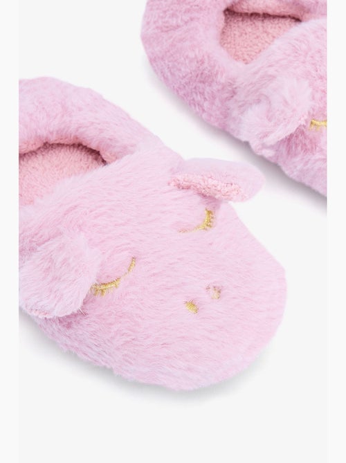 Pantufa infantil com unicórnio bordado penti - Kiabi Pantufa infantil com unicórnio bordado penti - Kiabi