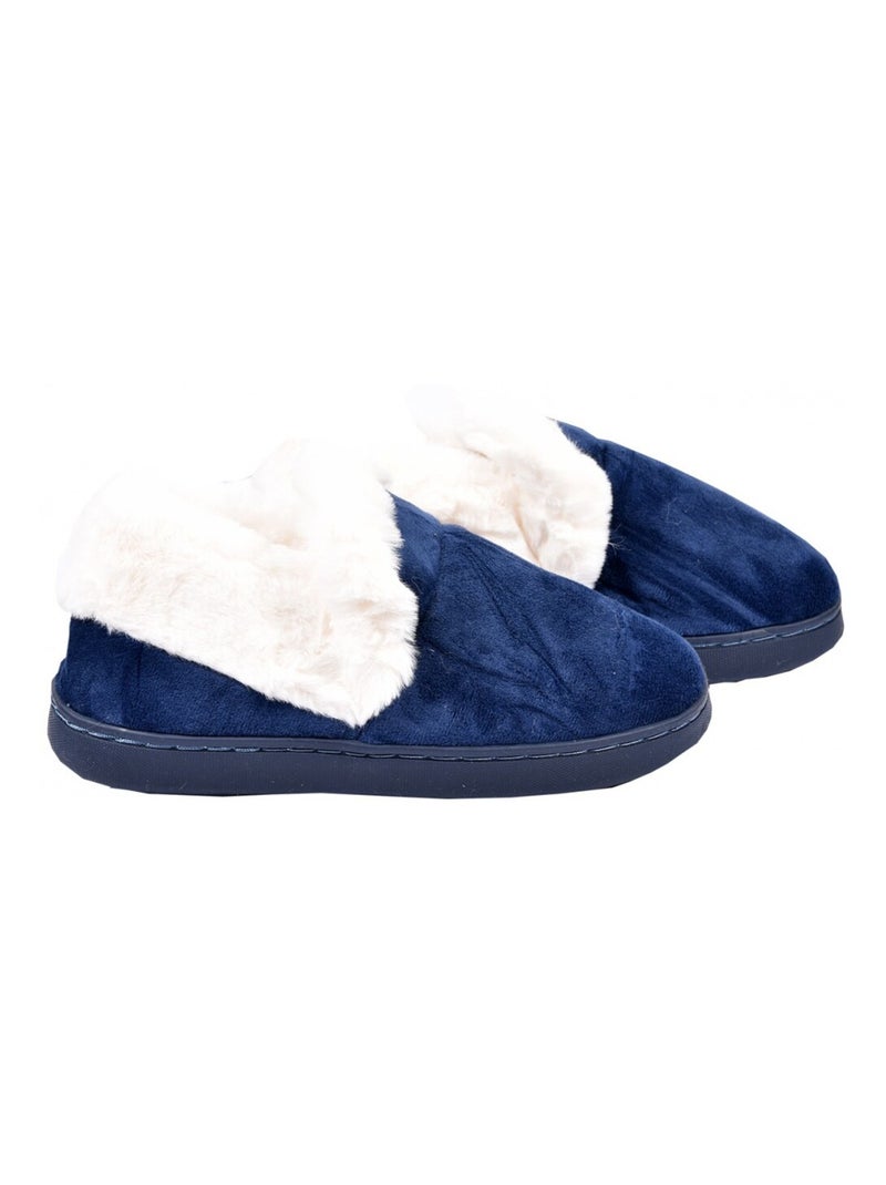 Pantufa mulher aconchego cocooning Azul-marinho - Kiabi