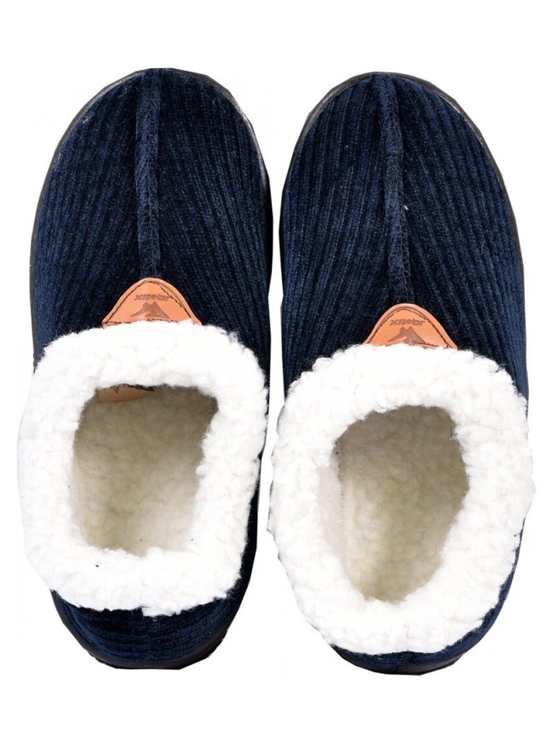 Pantufa mulher aconchego cocooning Azul-marinho - Kiabi