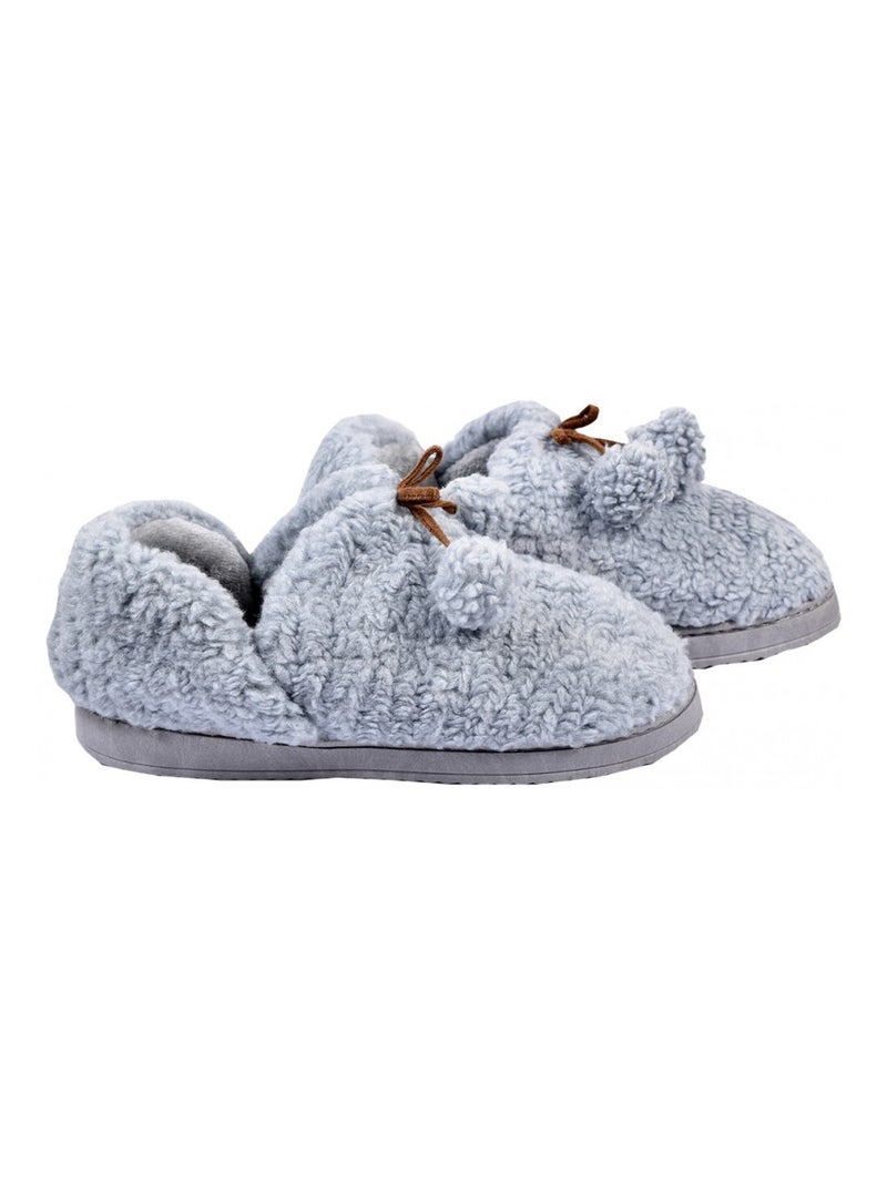 Pantufa mulher aconchego cocooning Cinza - Kiabi