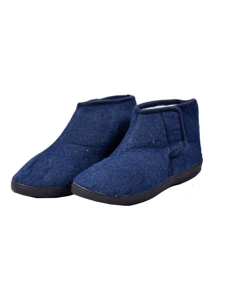Pantufa mulher charentaise premium Azul-marinho - Kiabi