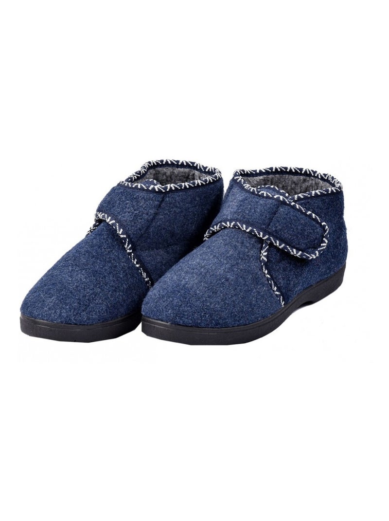 Pantufa mulher charentaise premium Azul-marinho - Kiabi