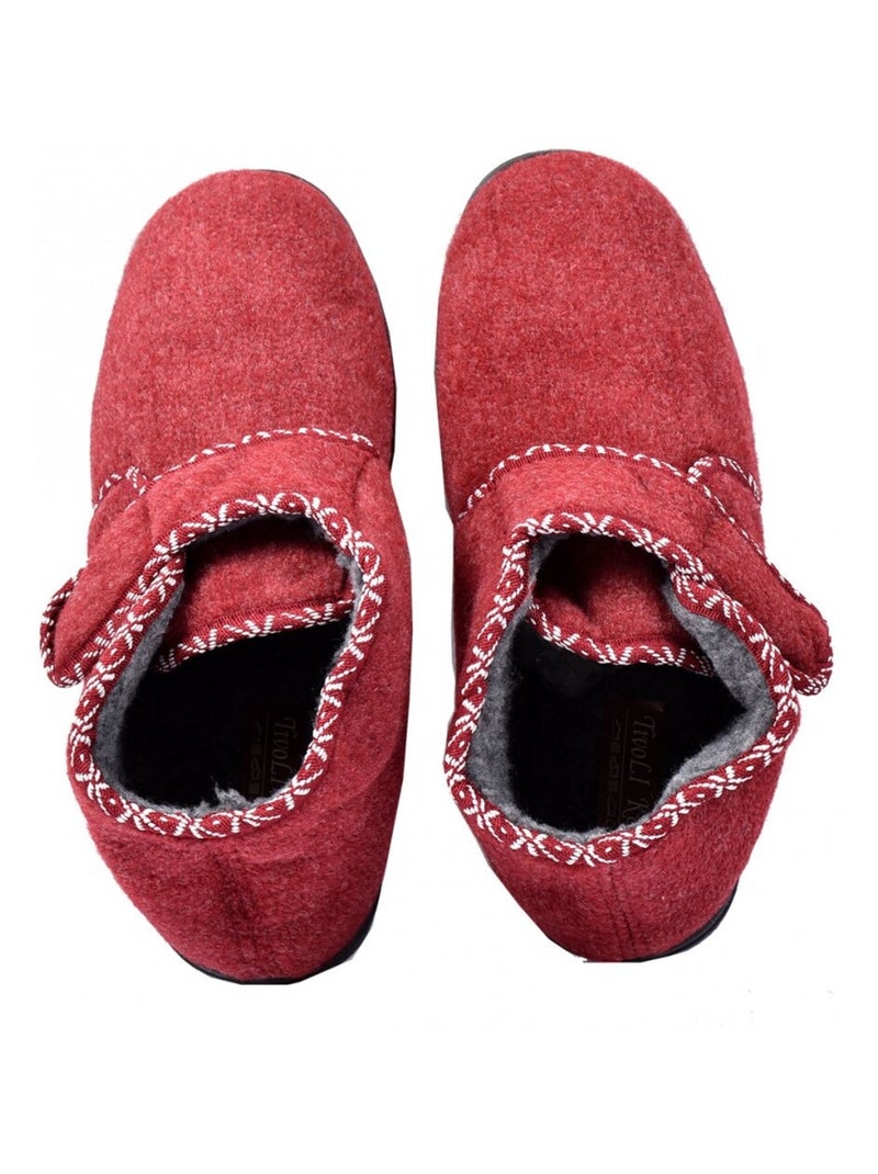 Pantufa mulher charentaise premium Bordô - Kiabi