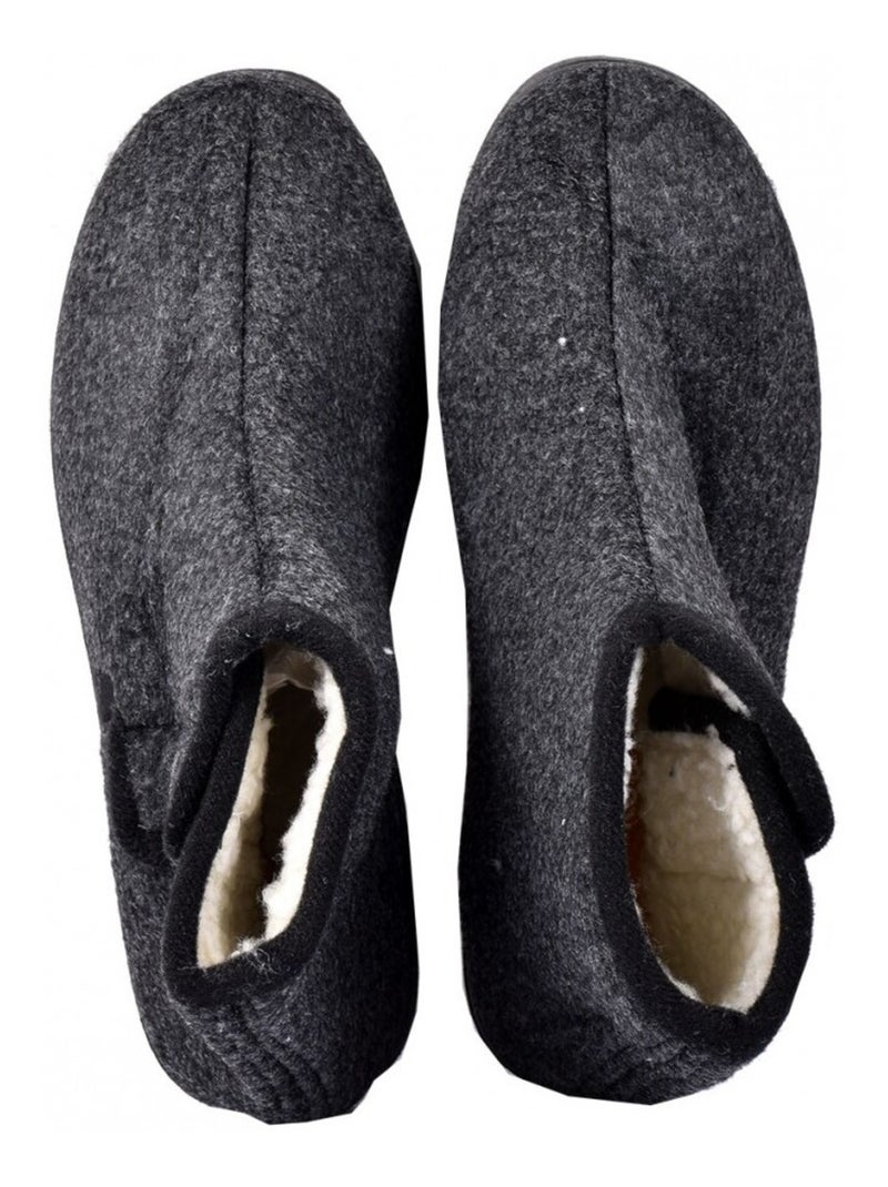Pantufa mulher charentaise premium Cinza - Kiabi