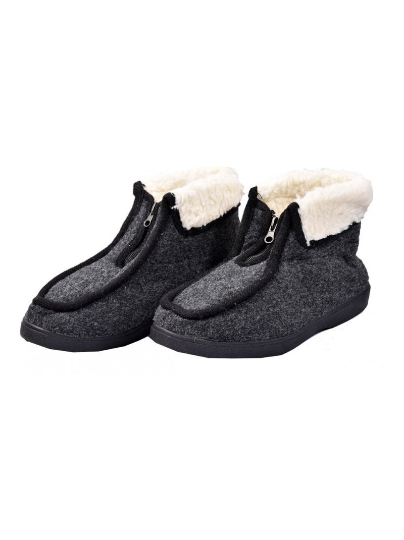 Pantufa mulher charentaise premium Cinza - Kiabi