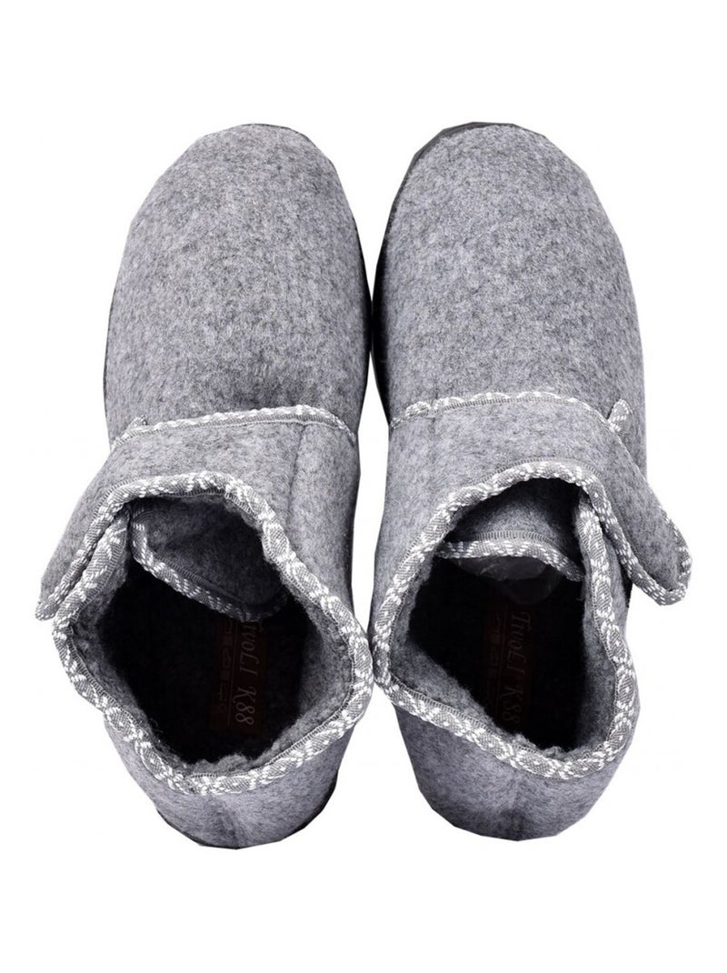 Pantufa mulher charentaise premium Cinza - Kiabi