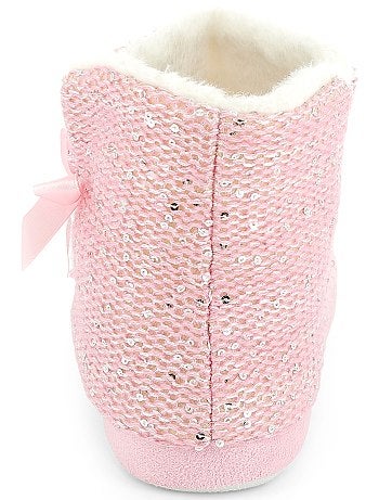 Pantufas bota com lantejoulas - Kiabi