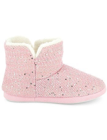 Pantufas bota com lantejoulas - Kiabi