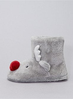 Pantufas bota em polar - Kiabi