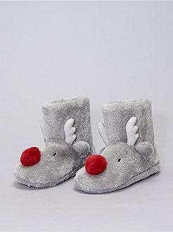 Pantufas bota em polar - Kiabi