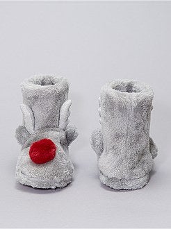 Pantufas bota em polar - Kiabi