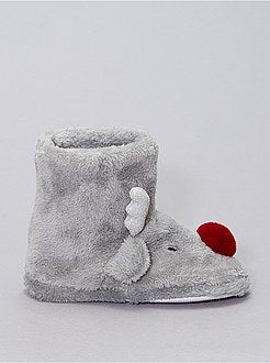 Pantufas bota em polar - Kiabi