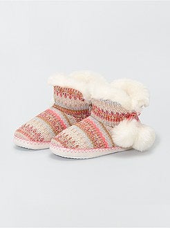 Pantufas bota em tricô - Kiabi