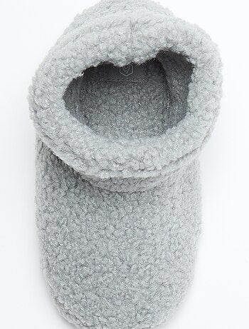 Pantufas botas com efeito carneiro