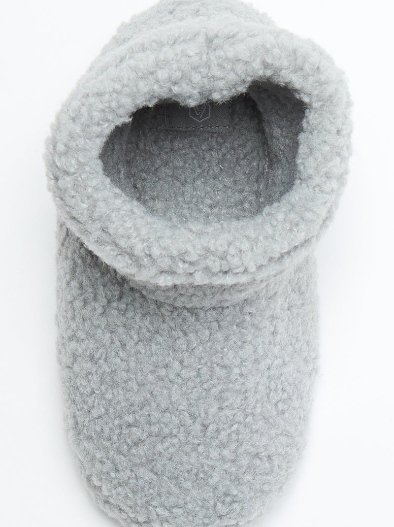 Pantufas botas com efeito carneiro Cinza - Kiabi
