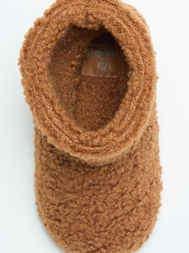 Pantufas botas com efeito carneiro Vermelho - Kiabi