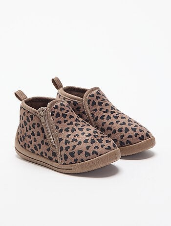 Pantufas botim estampadas