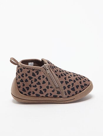 Pantufas botim estampadas