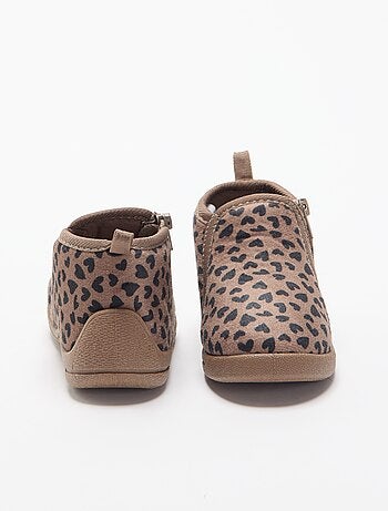 Pantufas botim estampadas