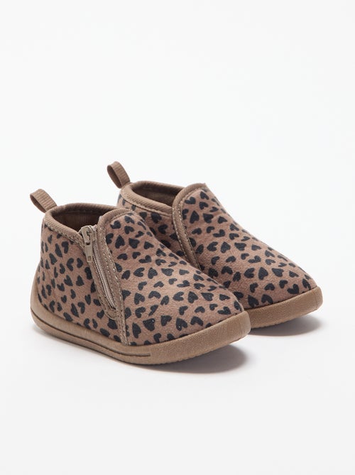 Pantufas botim estampadas - Kiabi