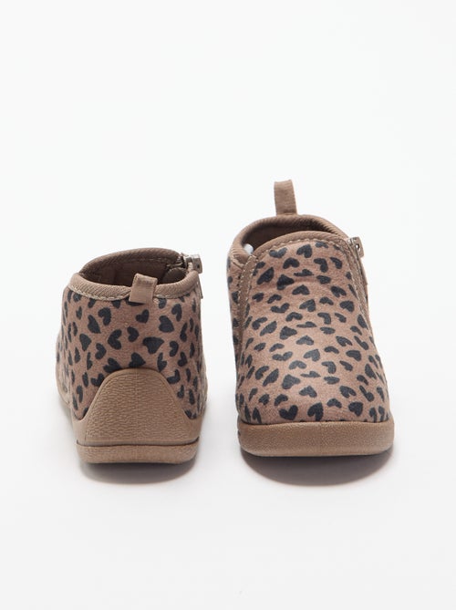 Pantufas botim estampadas - Kiabi