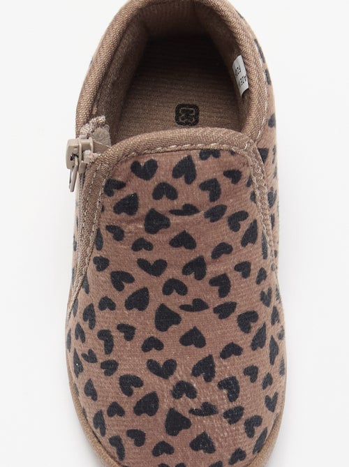 Pantufas botim estampadas - Kiabi