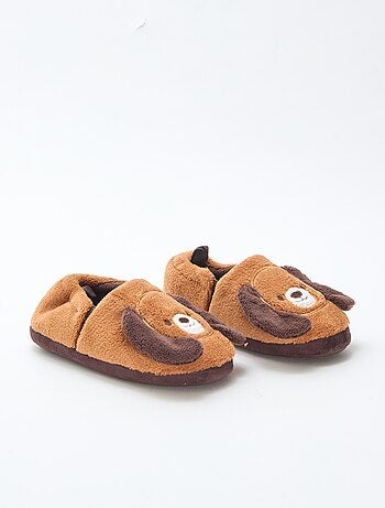Pantufas 'cães' com desenho em relevo