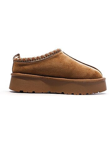 Pantufas Camel de Microfibra Xti para Mulher