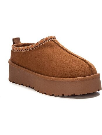 Pantufas Camel de Microfibra Xti para Mulher