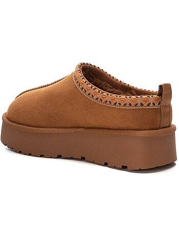 Pantufas Camel de Microfibra Xti para Mulher