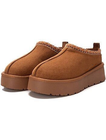 Pantufas Camel de Microfibra Xti para Mulher