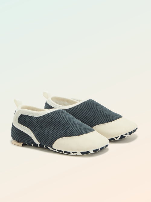 Pantufas caneladas com fecho de velcro - 'Kitchoun' - Kiabi Pantufas caneladas com fecho de velcro - 'Kitchoun' - Kiabi