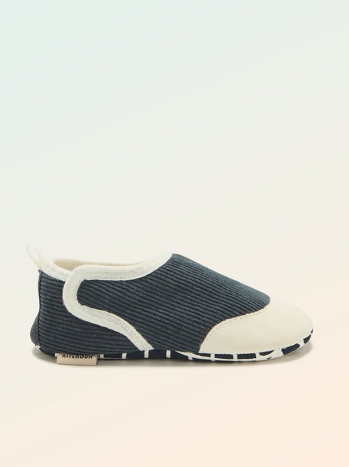Pantufas caneladas com fecho de velcro - 'Kitchoun' - Kiabi Pantufas caneladas com fecho de velcro - 'Kitchoun' - Kiabi