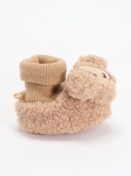 Pantufas com aspeto de carneiro e cabeça de animal - Kiabi