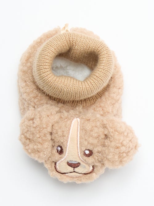 Pantufas com aspeto de carneiro e cabeça de animal - Kiabi