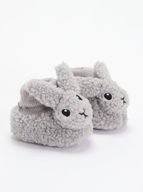 Pantufas com aspeto de carneiro e cabeça de animal - Kiabi