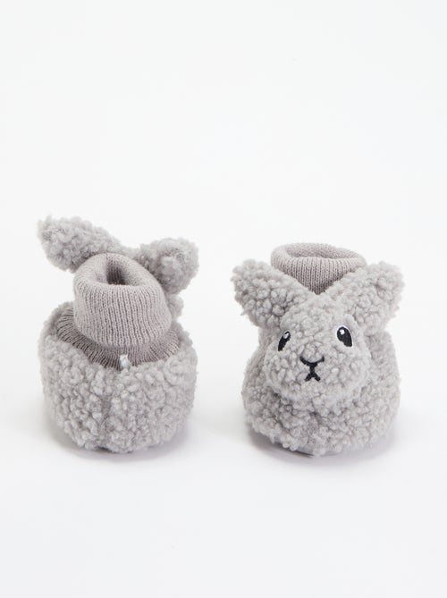 Pantufas com aspeto de carneiro e cabeça de animal - Kiabi