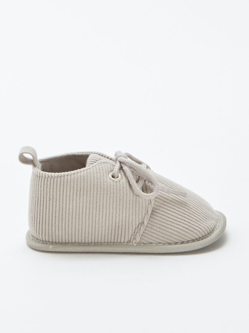Pantufas com atacadores Cinza - Kiabi