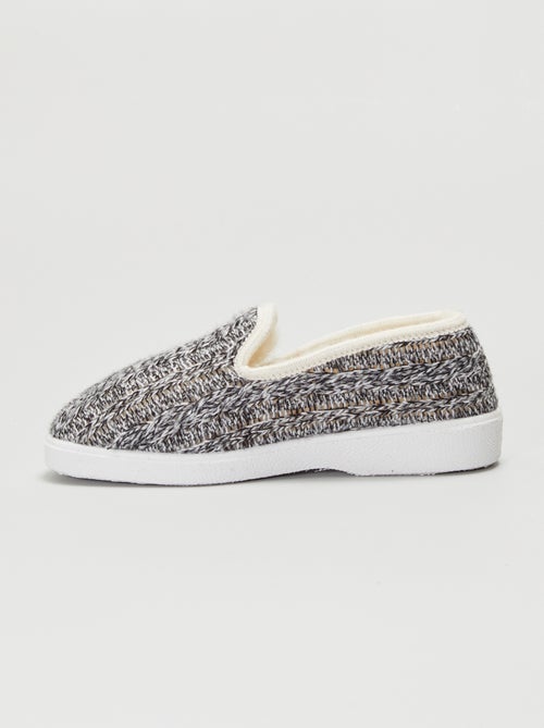 Pantufas com efeito entrançado - Kiabi