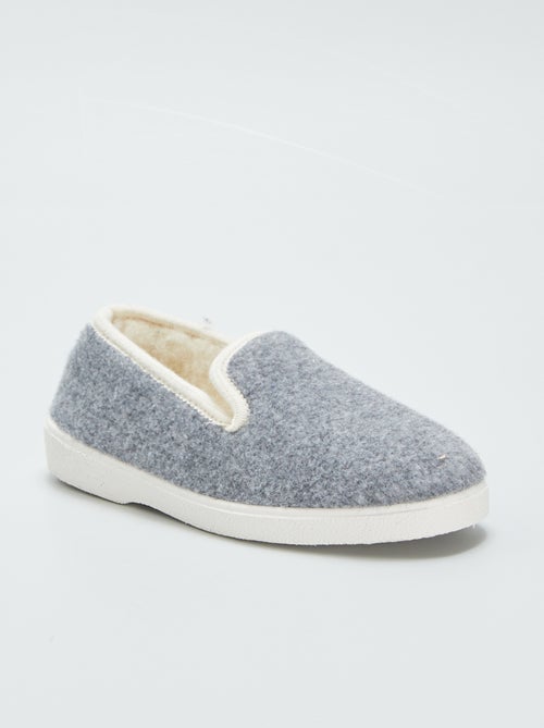 Pantufas com interior efeito lã de carneiro - Kiabi