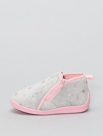 Pantufas com pontilhados glitter - Kiabi