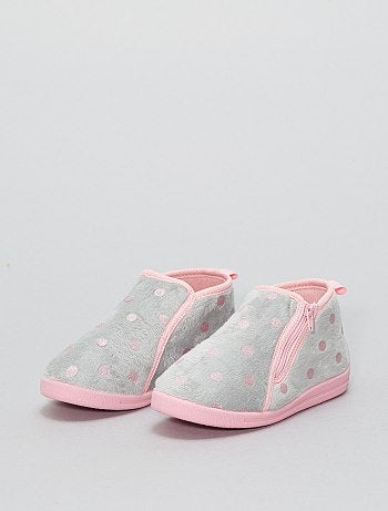 Pantufas com pontilhados glitter - Kiabi