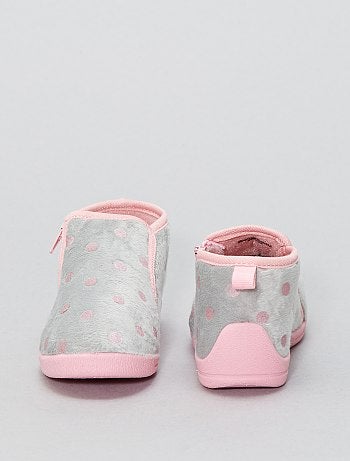 Pantufas com pontilhados glitter - Kiabi