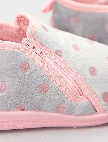 Pantufas com pontilhados glitter - Kiabi