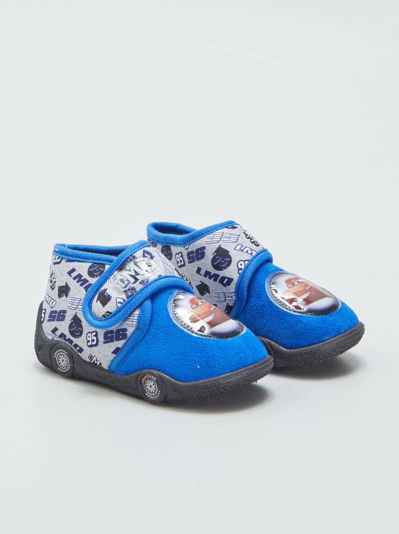 Pantufas com tira de velcro 'Carros' Azul - Kiabi